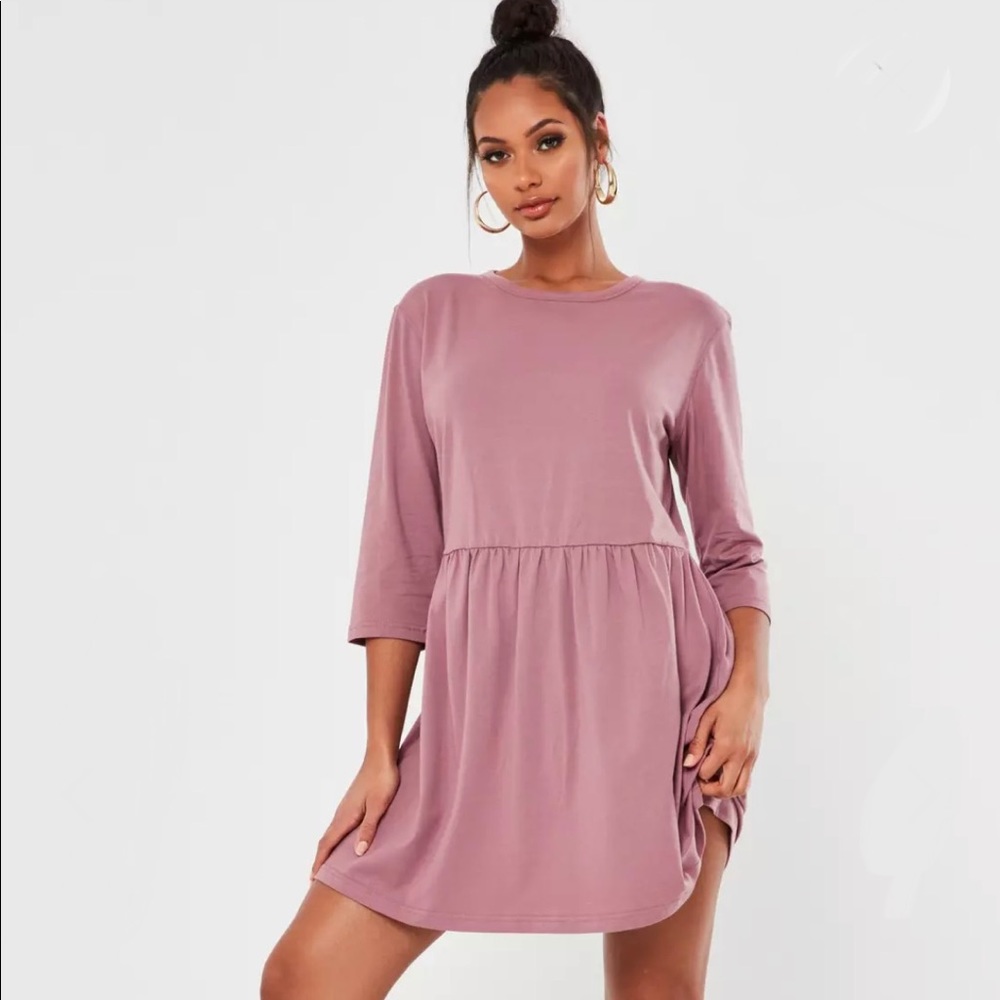 Missguided rose basic Jersey smock dress